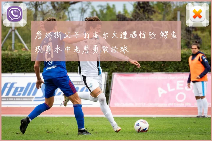 詹姆斯父子打高尔夫遭遇惊险 鳄鱼现身水中老詹勇敢捡球